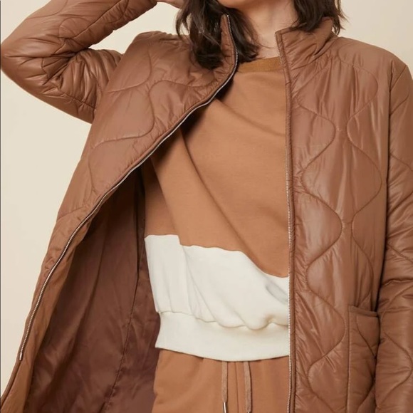 Brown Quilted jacket with pockets - Picture 7 of 10